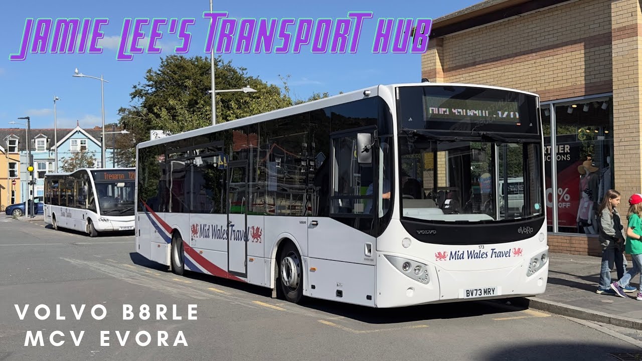 *THRASH* Mid Wales Travel Volvo B8RLE MCV Evora no 173 on route 526