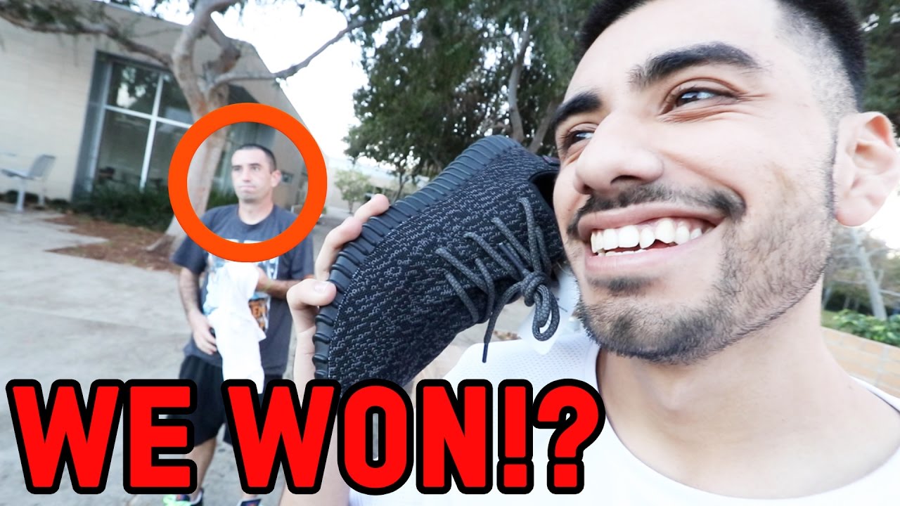 WE WON?! 2 V 2 BASKETBALL FOR $1000 CASH AND YEEZYS...