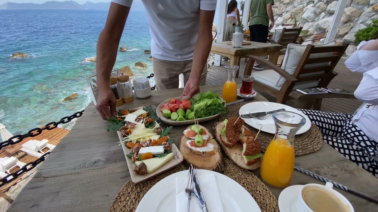 #Faralya Nautical Hotel Faralya | Turkish breakfast delivered to the Mediterranean sea view terrace.