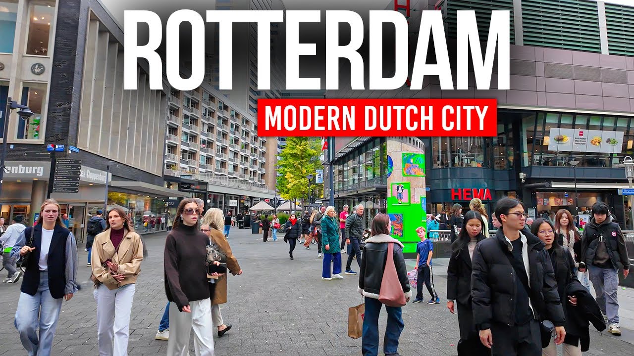 РОТТЕРДАМ, Нидерланды 🇳🇱 Современная голландская мощь | 4K прогулка