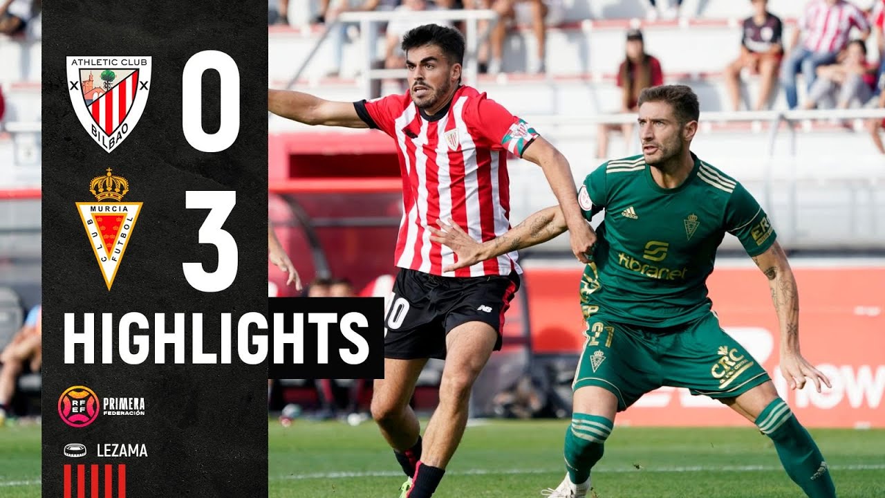 ⚽ Resumen I Bilbao Athletic 0-3 Real Murcia CF I Laburpena I Primera Federación J9