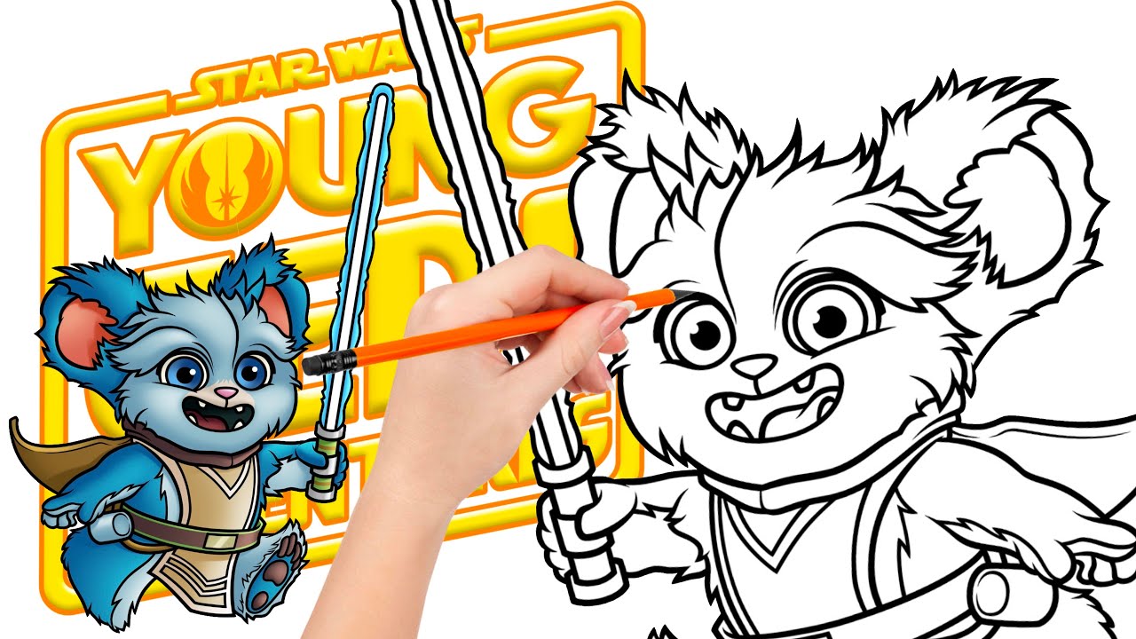 How to draw Nubs character from Star Wars Young Jedi Adventures