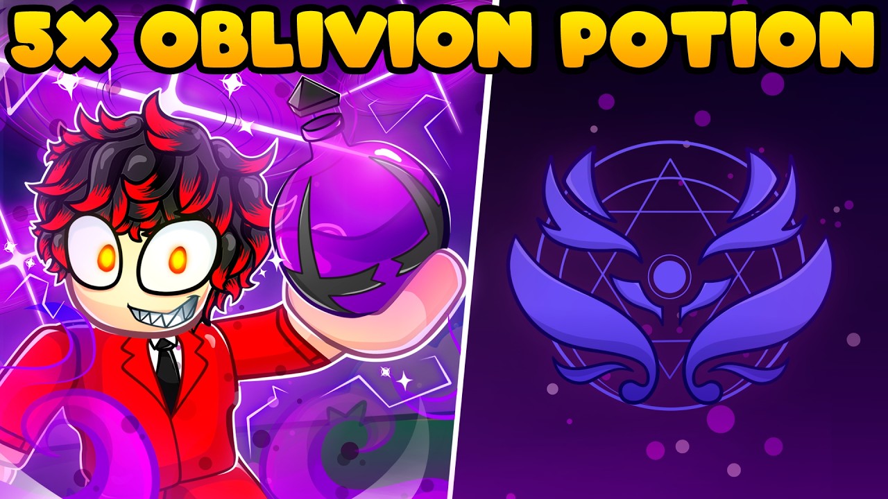 Using 5X OBLIVION Potions for OBLIVION Aura in Roblox Sol's RNG!
