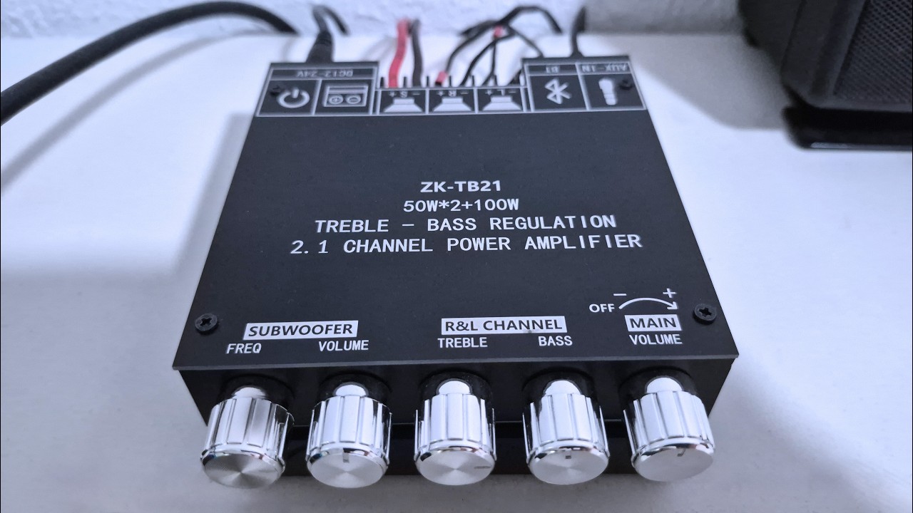 ZK-TB21 Power Amplifier 50W*2+100W 2.1 Channel, TPA3116D2 Chip - How To Assemble & Sound Test