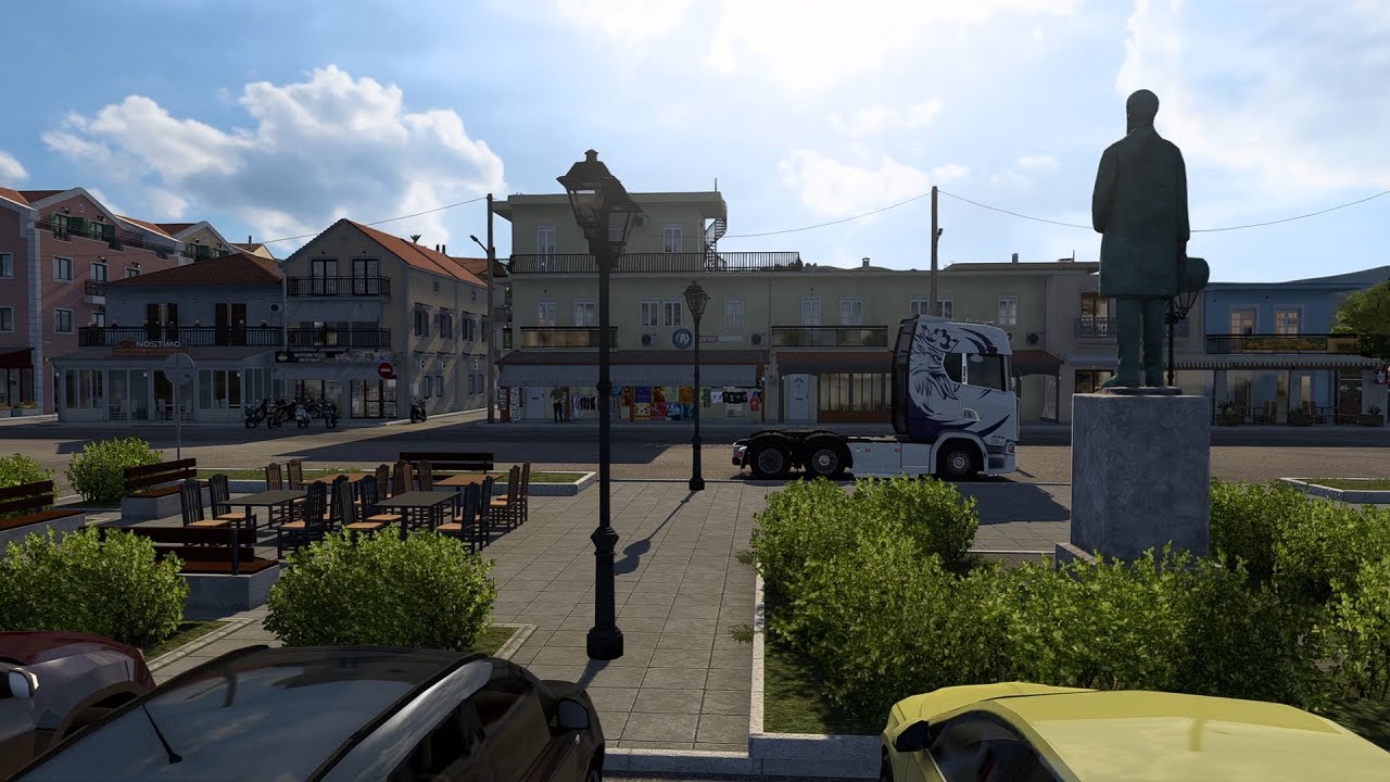 Euro Truck Simulator 2 - Kavala ➡ Argostóli - Hotels et plages, l'ile de Céphalonie !