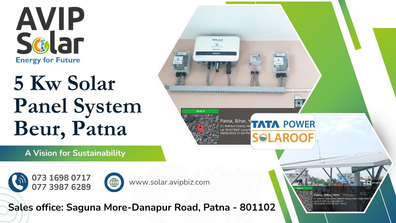 5 Kw Solar System at Beur Patna
