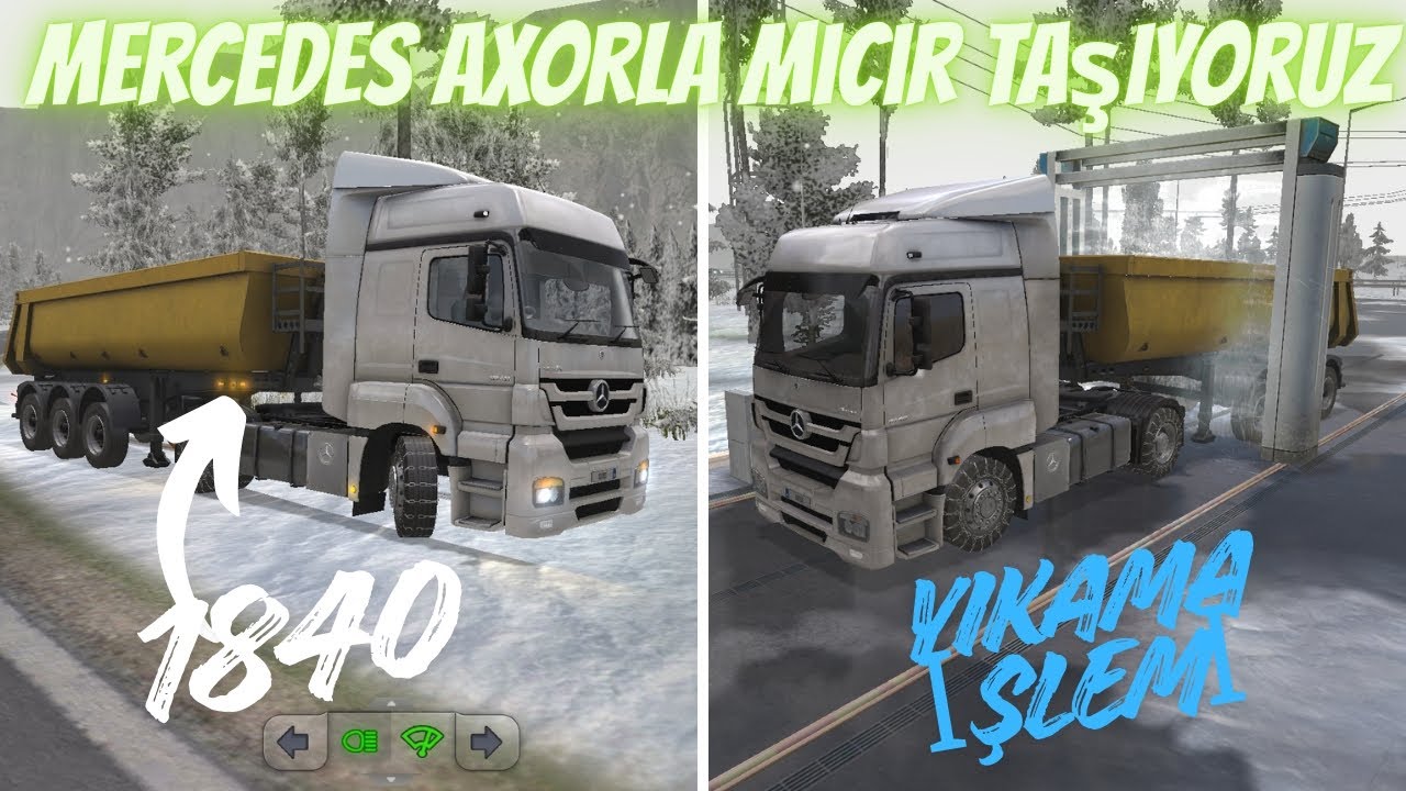 MERCEDES AXORUMU ÖZLEMİŞİM~BUGÜNKİ YÜKÜMÜZ MICIR(1350 km)~PETROLDE TIRI YIKADIM(Marketede girdim😁)