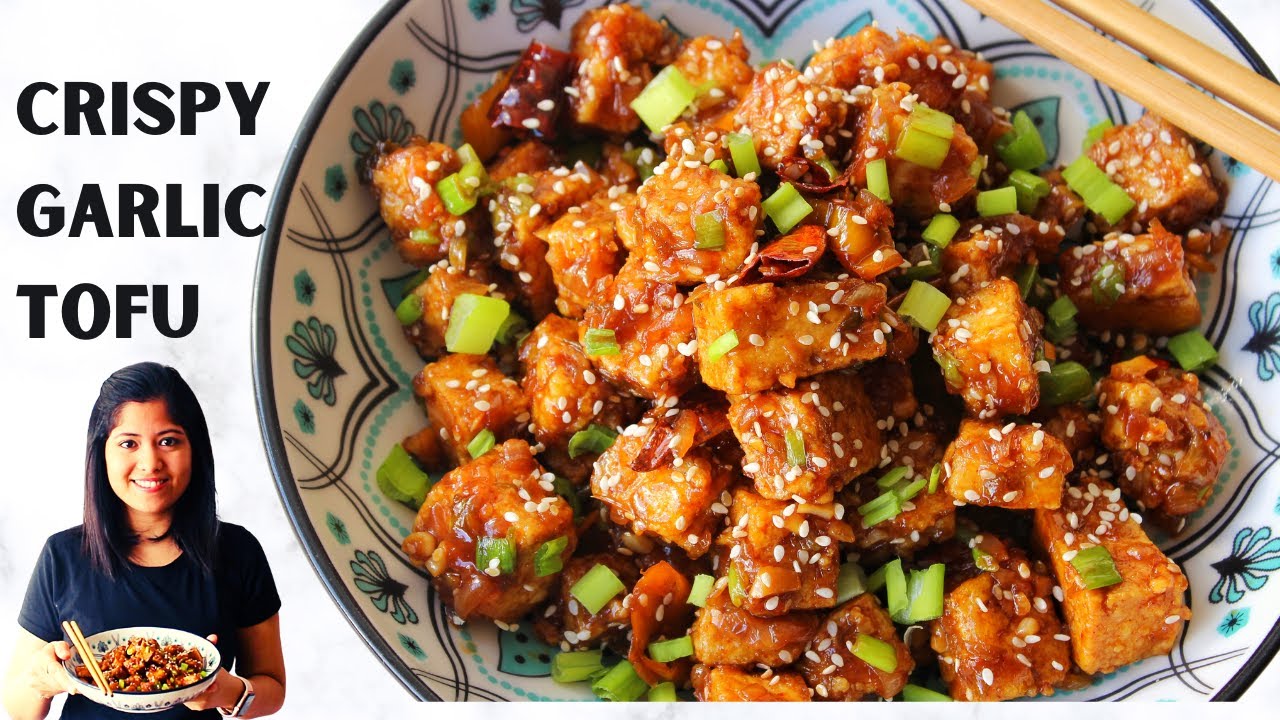 Crispy Garlic Tofu - Air Fryer