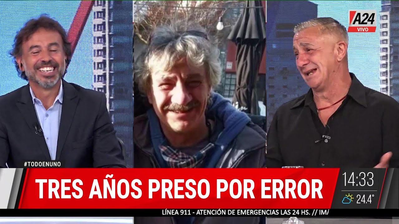 TRES AÑOS PRESO POR ERROR: Lo detuvieron sin pruebas y era inocente