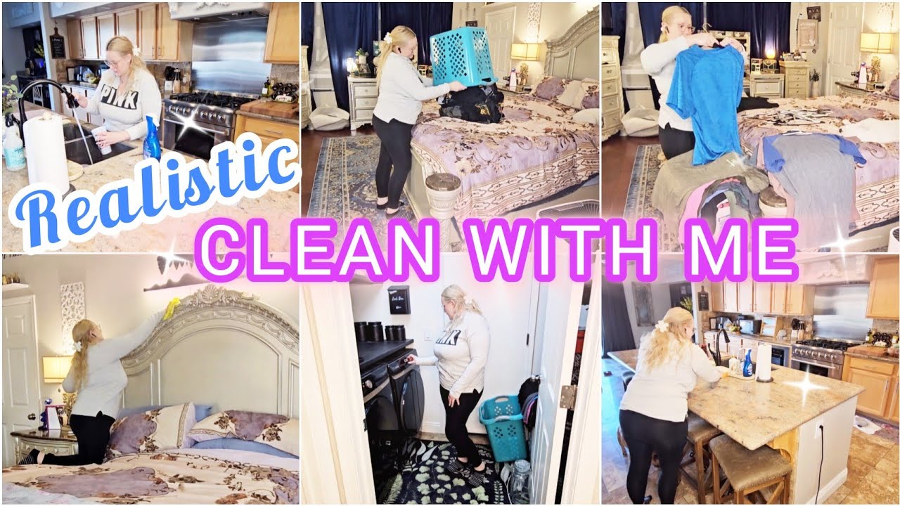 Realistic Clean With Me | Quick Bedroom Clean + Laundry