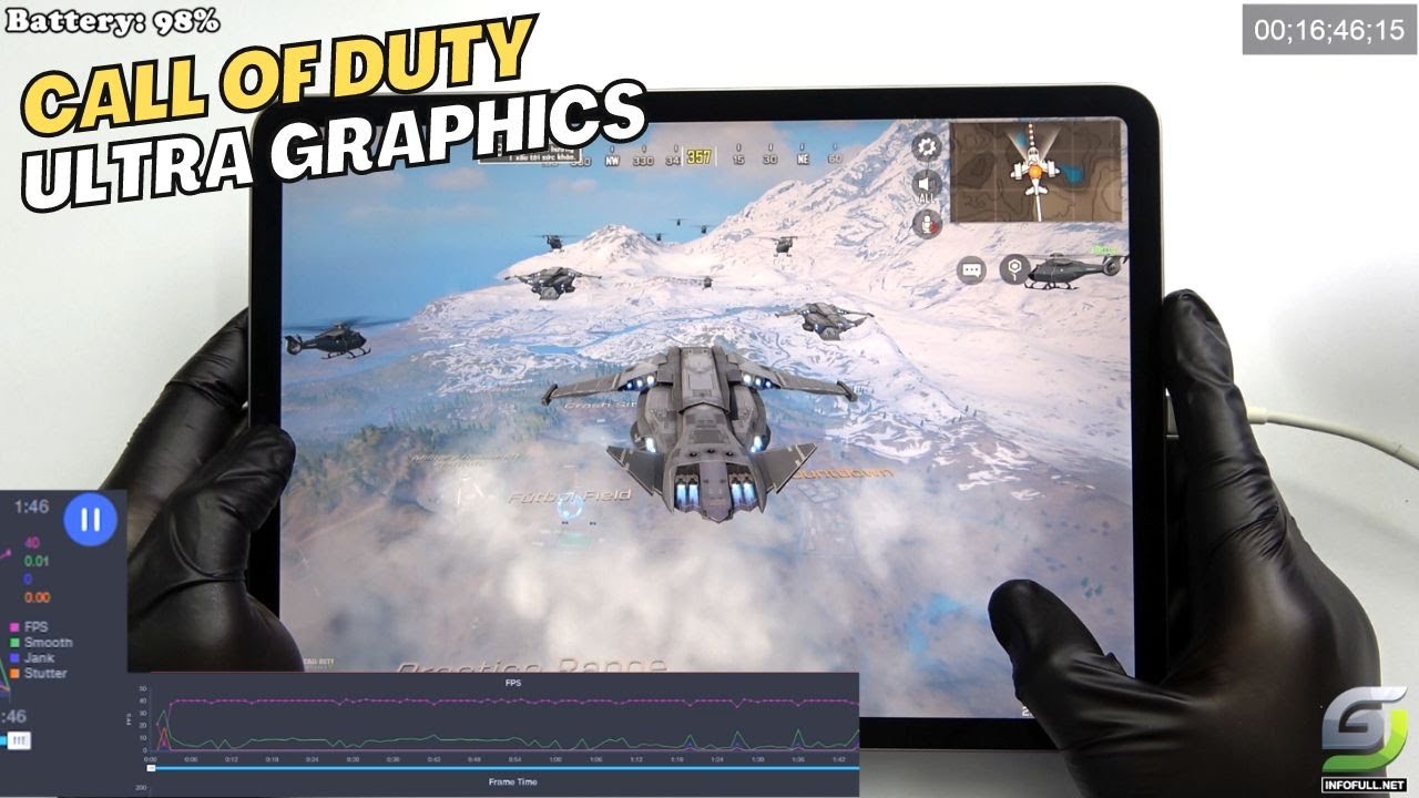 iPad Pro 2022 Test Game Call of Duty Mobile CODM with FPS Meter | Apple M2