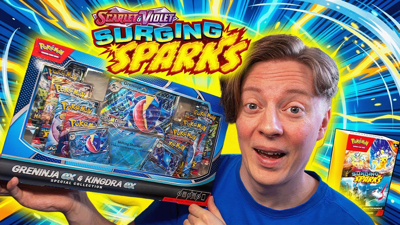Greninja & Kingdra ex Special Collection Unboxing + Surging Sparks Pack Openings 🎉