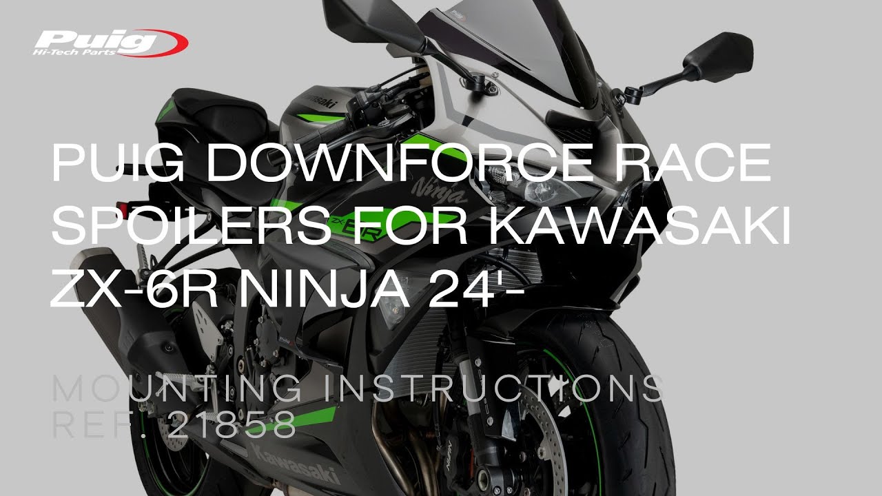 REF. 21858 - DOWNFORCE RACE SPOILERS FOR KAWASAKI ZX-6R NINJA 24'-