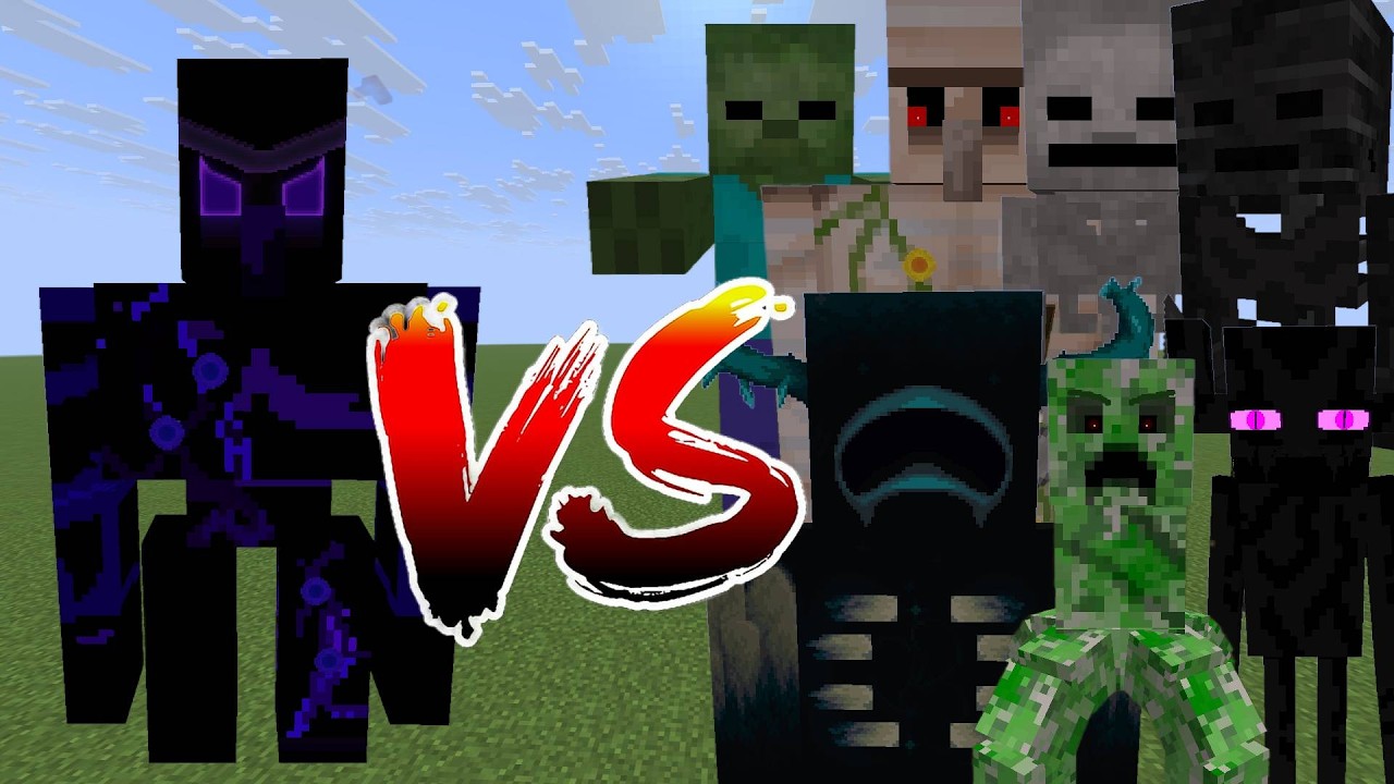 Void Golem VS All Titan Minecraft Mobs | Mob Battles
