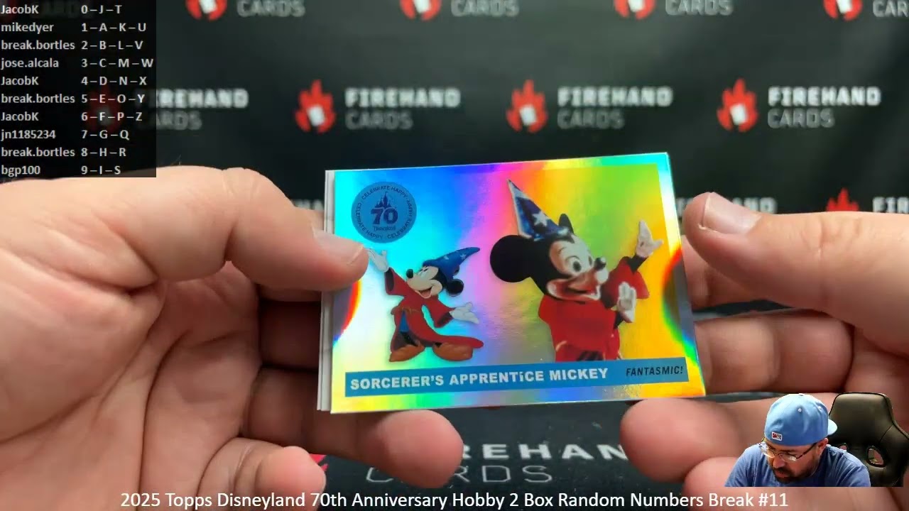 3/15/2026 2025 Topps Disneyland 70th Anniversary Hobby 2 Box Random Numbers Break #11