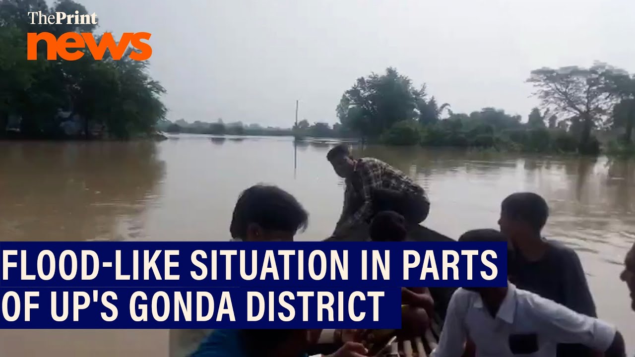 Flood-like situation in parts of UP's Gonda district as water level increases in the Saryu river