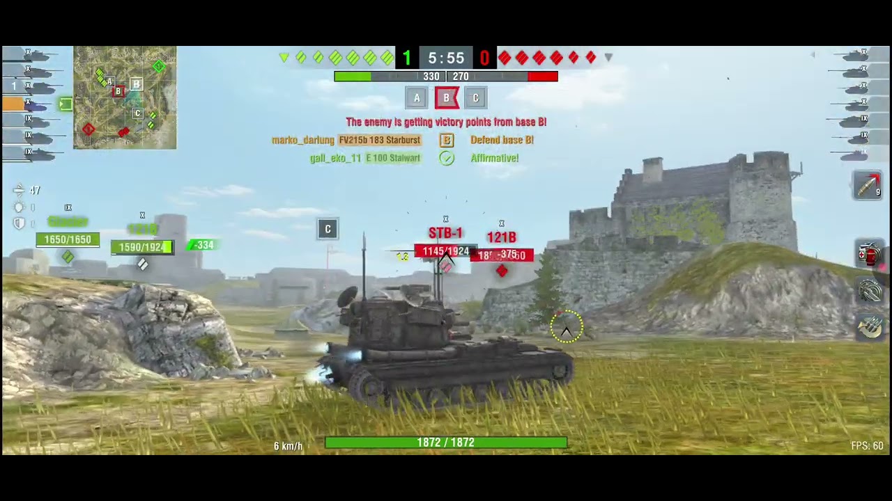 Fv215b 183 handphone gameplay #wotblitz 