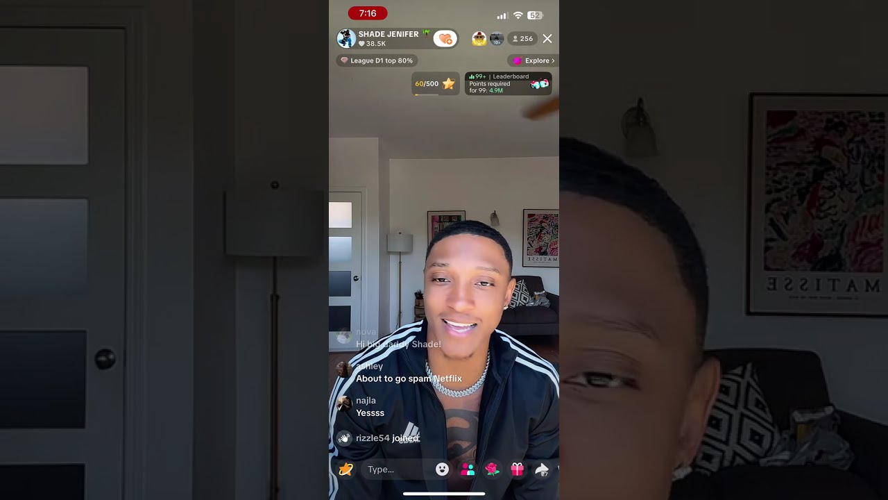 SHADE live stream on tiktok