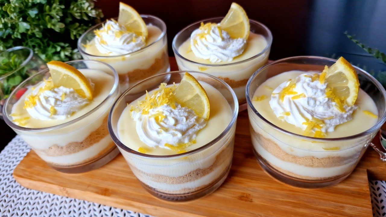 Возьмите 1 лимон 🍋 и приготовьте этот вкусный десерт за 5 минут. Без желатина, без духовки.