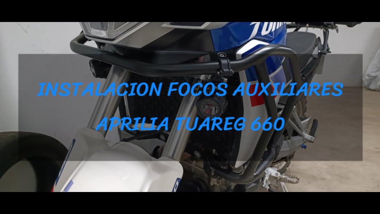 Instalación focos auxiliares en Aprilia Tuareg 660