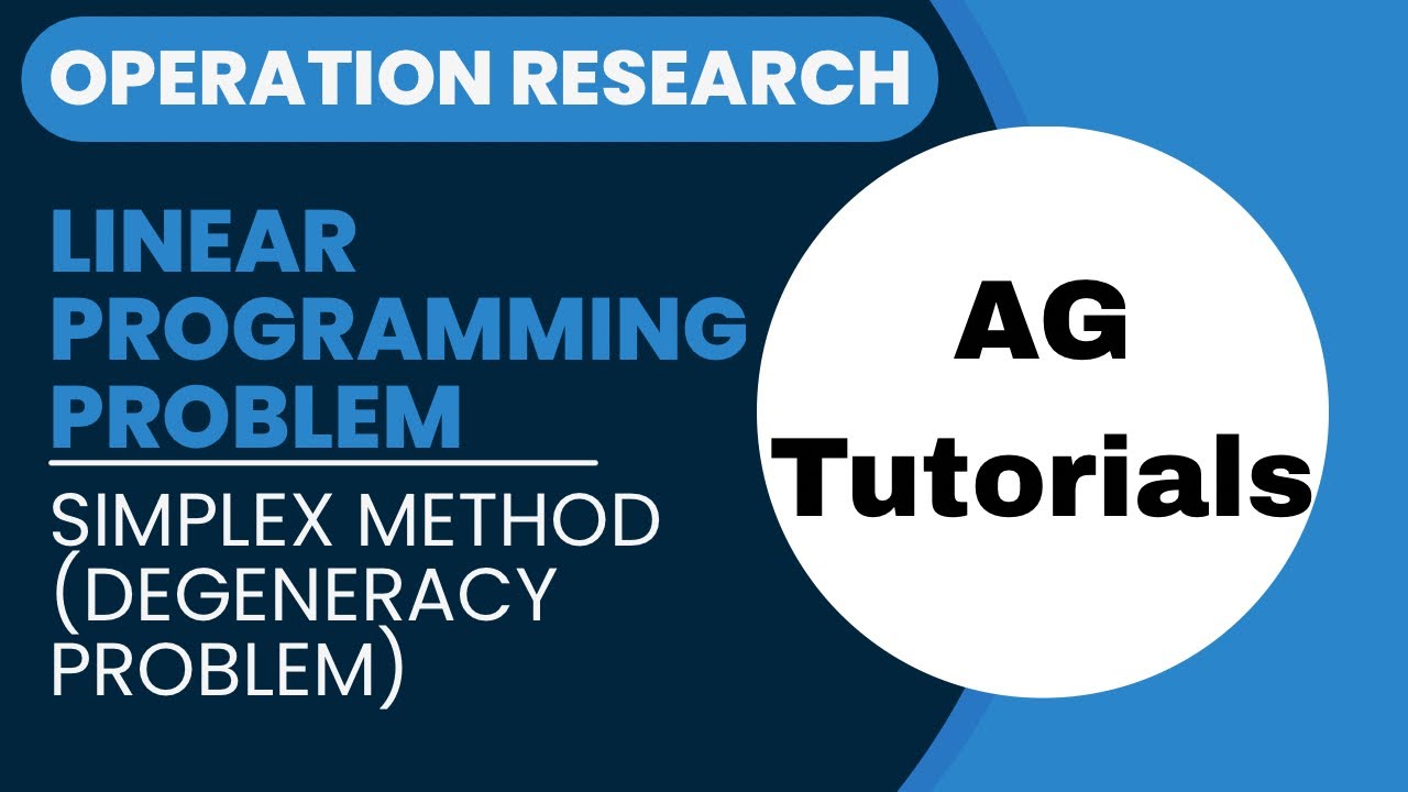 Linear Programming Problem | DEGENERACY PROBLEM | Simplex Method | Operation Research