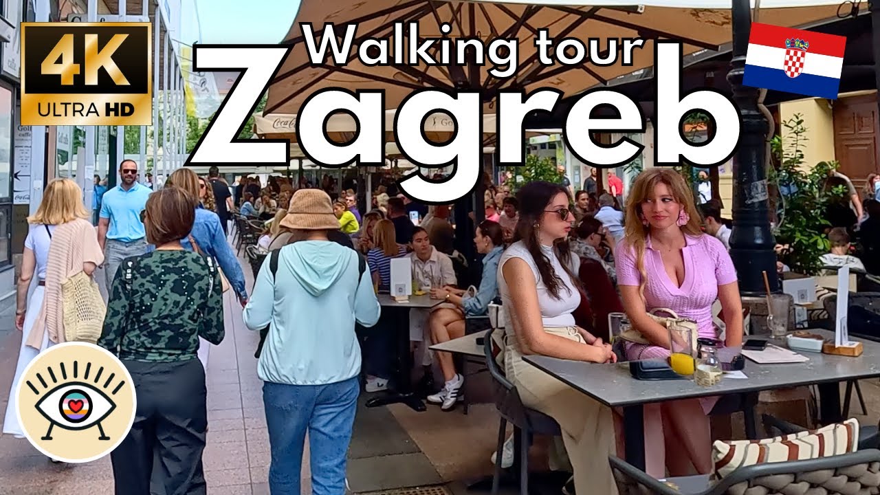 Сущность Загреба 🇭🇷 [4K] HDR Пешеходная экскурсия по его самым очаровательным уголкам