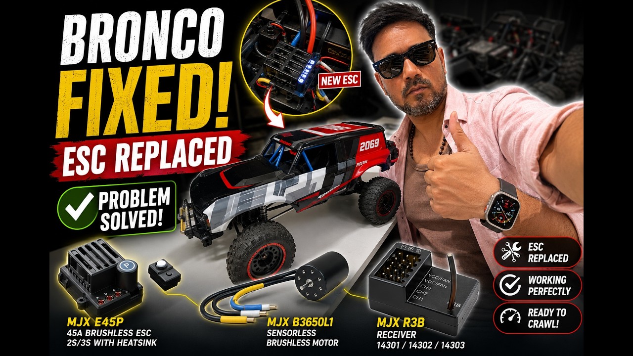 I FIXED My RC Ford Bronco! 🔥 ESC Replacement Solved Everything | MJX E45P Upgrade
