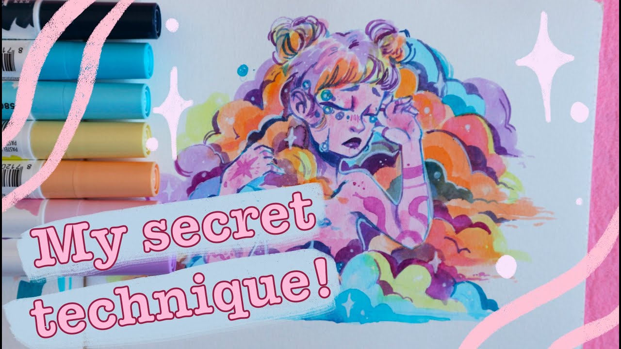 How I use watercolor markers ⭐️ Ecoline Brush Pen Markers