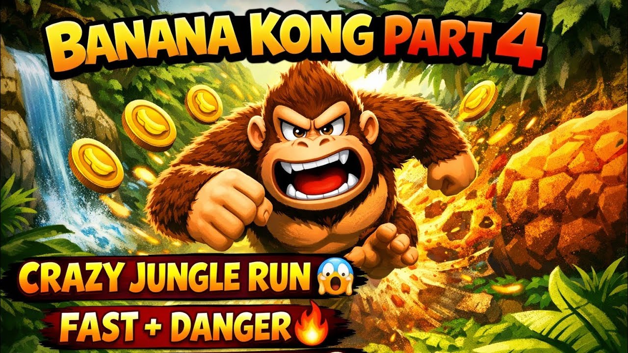 Banana Kong Gameplay 🐒🔥 | Crazy Jungle Run & Big Obstacles | Mr YSP Gamer Part 4
