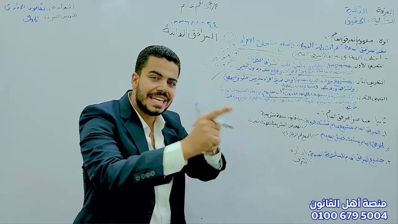المحاضرة الاولى في مادة القانون الإداري الفرقة الثانية حقوق السادات [د/أدهم غانم | أهل القانون]⚖❤