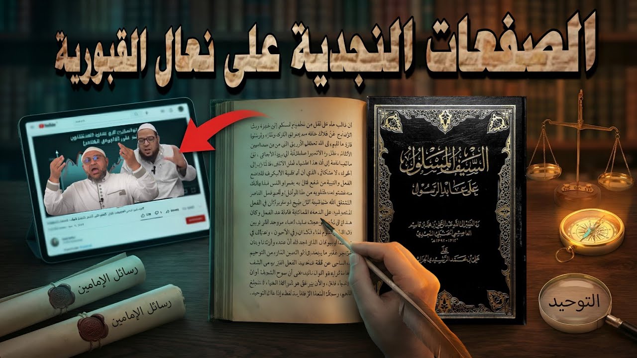 الإمام عبد العزيز بن سعود وابن قاسم النجدي يصفعان أبا عمر الباحث وأبا الفضل المصري في تبريرهما للشرك