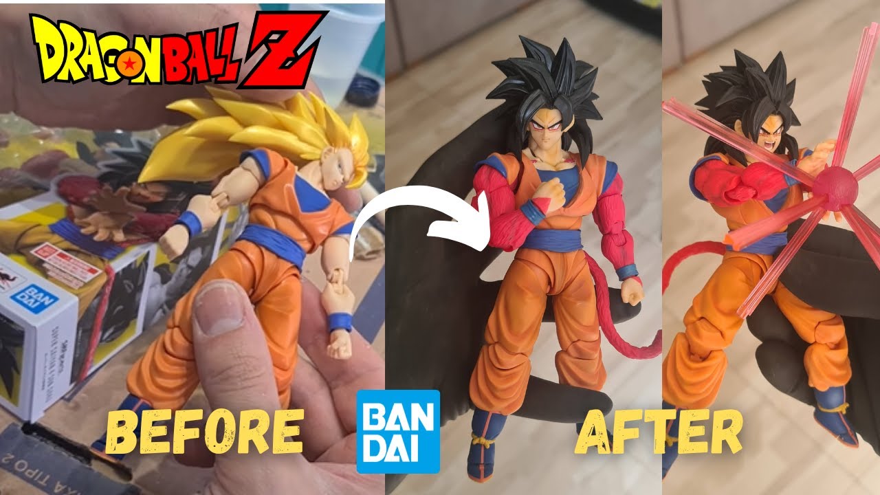 Goku ssj4 SH FIGUARTS with Dragon Ball Z clothes custom - how you can make one