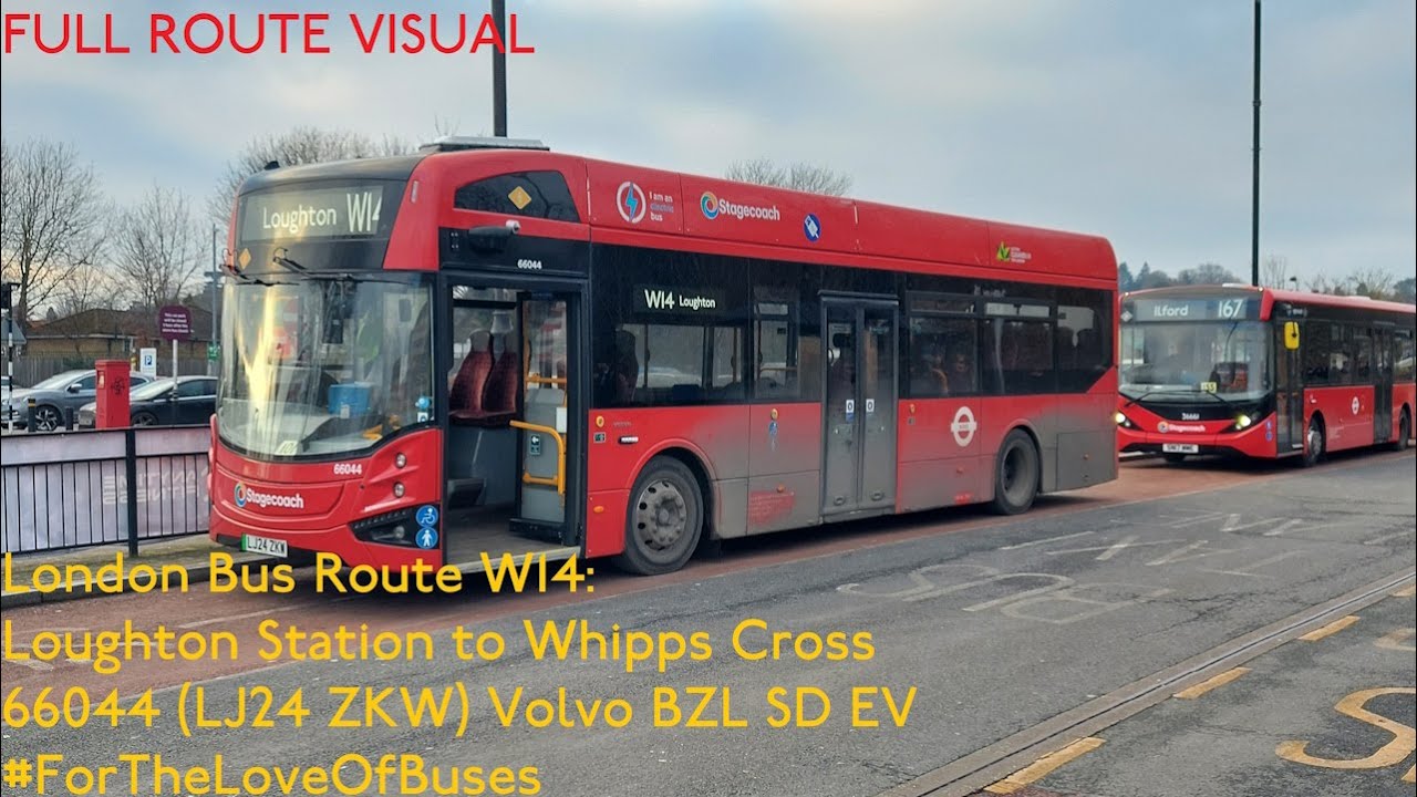 FULL ROUTE VISUAL | London Bus Route W14: Loughton to Whipps Cross | 66044 (LJ24 ZKW)