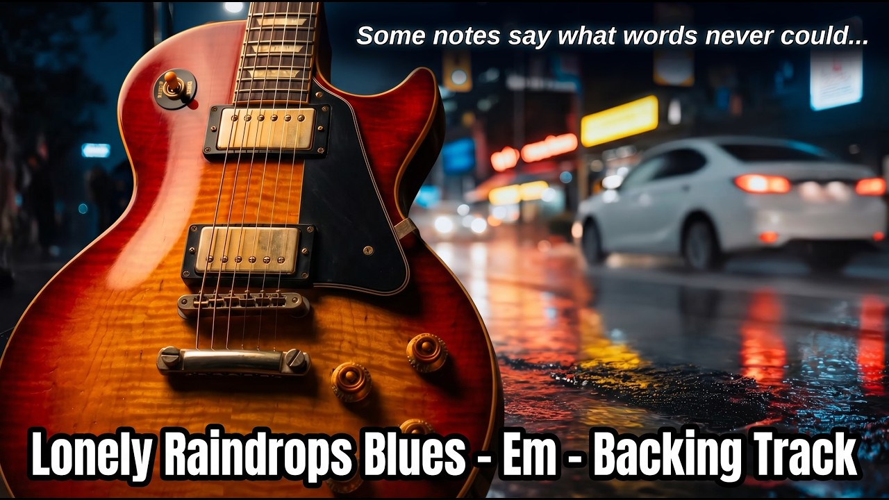 Slow Blues Backing Track in Em | Guitar Solo Practice &ndash; Lonely Raindrops Blues