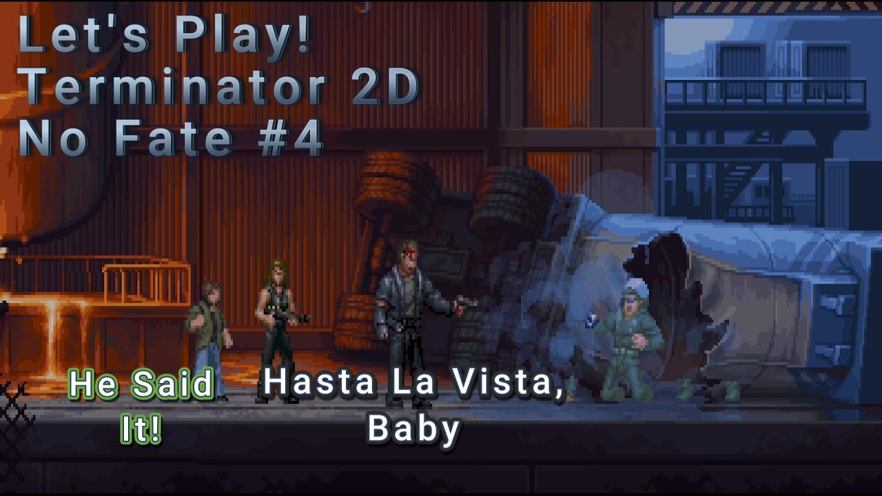 Let's Play! Terminator 2D No Fate Part 4! Lava Factory of Doom!