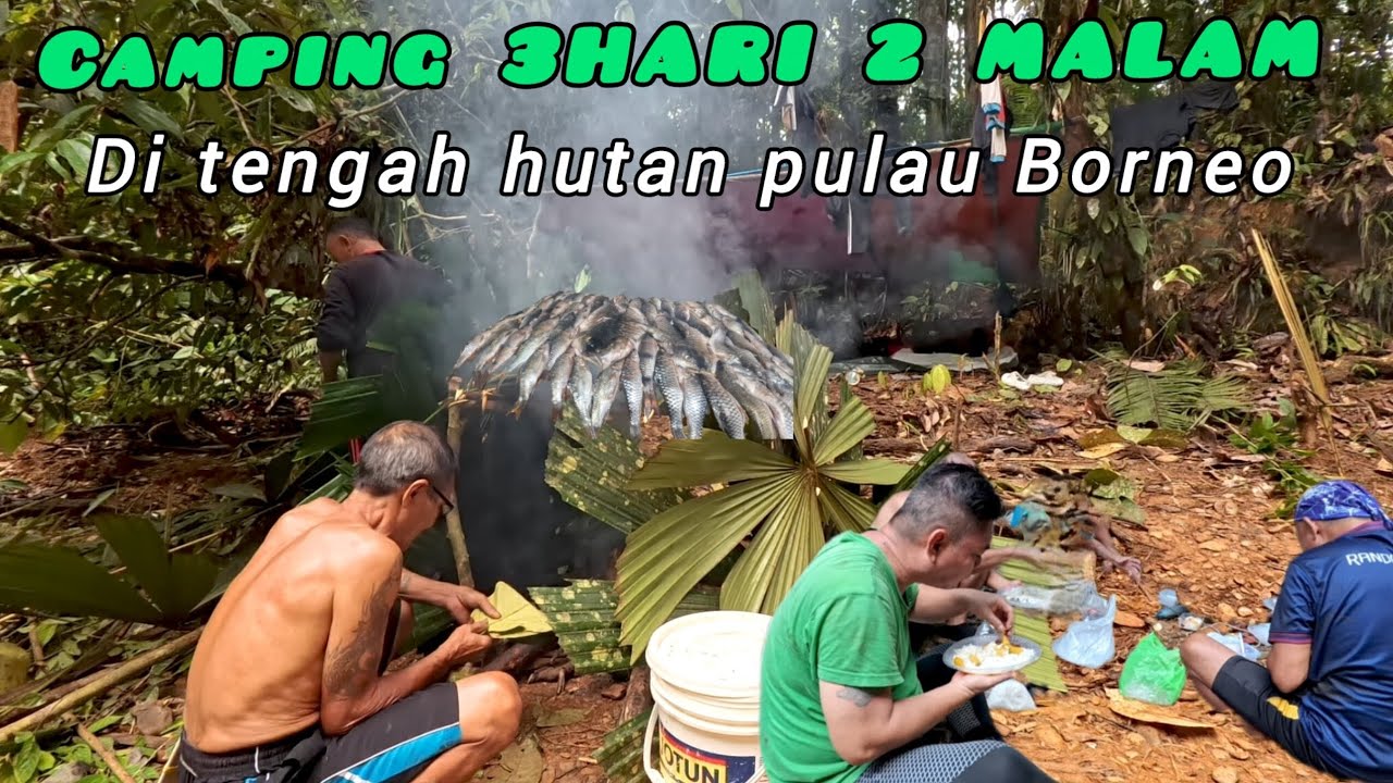 CAMPING FISHING 3HARI 2 MALAM DI TENGAH HUTAN PULAU BORNEO PART 2 