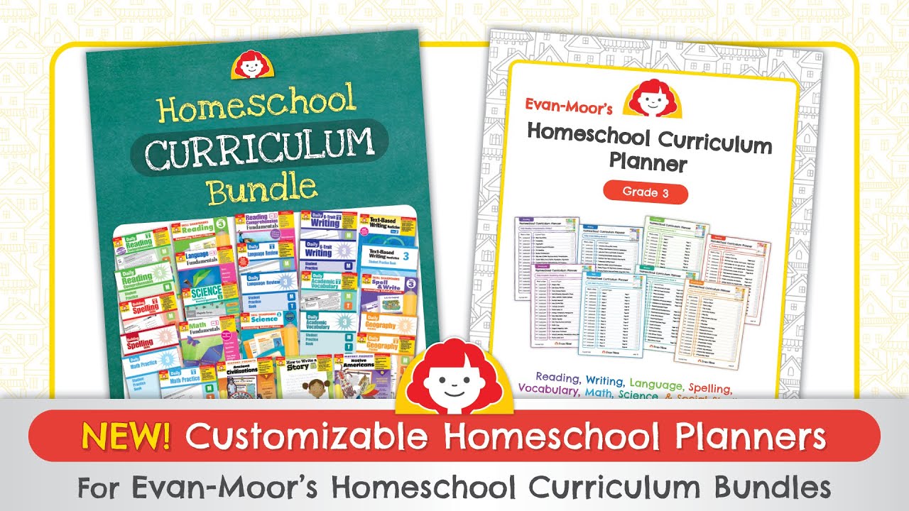 New Customizable Homeschool Planners for Evan-Moor's Homeschool Curriculum Bundles