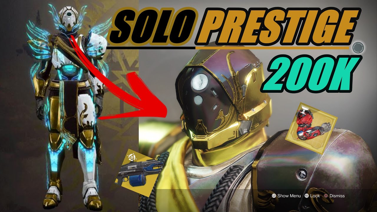 SOLO 200k Prestige Nightfall Objective - For Titan's - Masterworked Majestic Solstice Helm