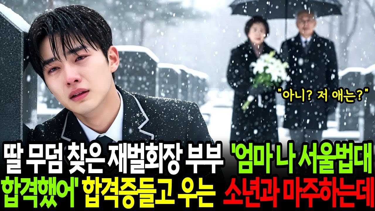 딸 기일에 무덤 찾은 재벌 회장부부, &ldquo;엄마&hellip; 나 서울대 법대 수석 합격했어요&rdquo; 합격증을 들고 펑펑 우는 남학생과 마주하게 되는데&hellip;|오디오북|감동사연|사연라디오|눈물사연|