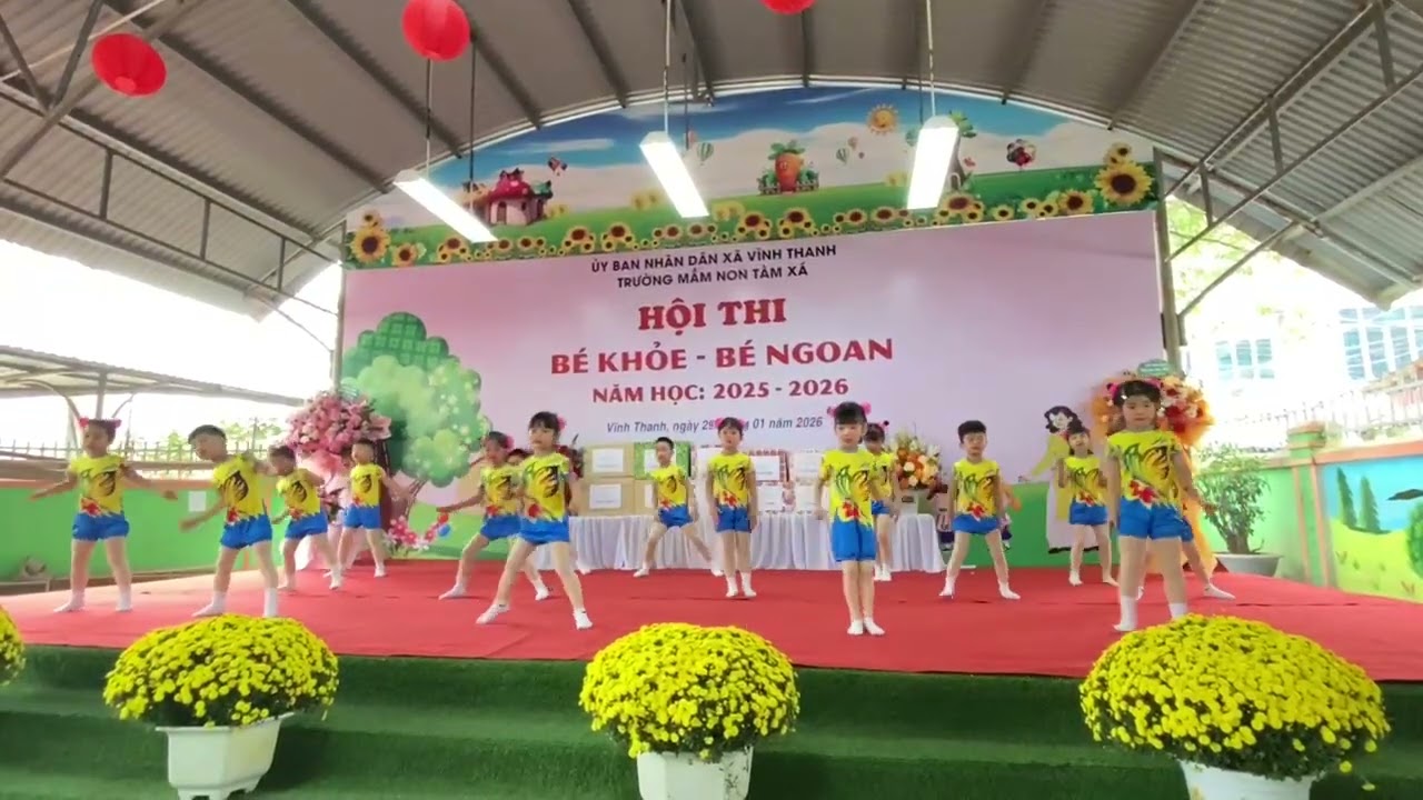 Tiết mục Aerobic A3 MN Tàm Xá - Hội thi Bé khoẻ, bé ngoan 25-26