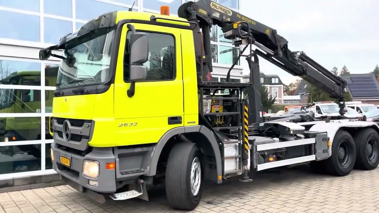 SOLD!!! Mercedes-benz Actros 2632 6X4 Steel + Palfinger PK18002-EH + 20T Haak Hook Haken BZ-GJ-40