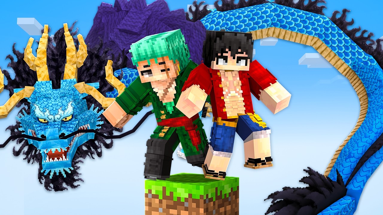 I Survived 100 Days in ONE PIECE Minecraft on One Block