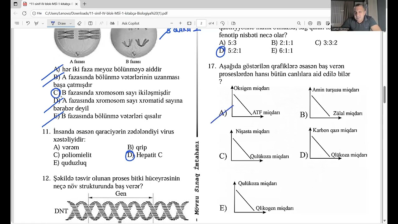 Biologiya Kaspi MSİ 1 2025-2026