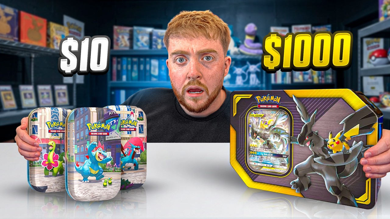 Жестянка Pok&eacute;mon за $10 против жестянки за $1000!