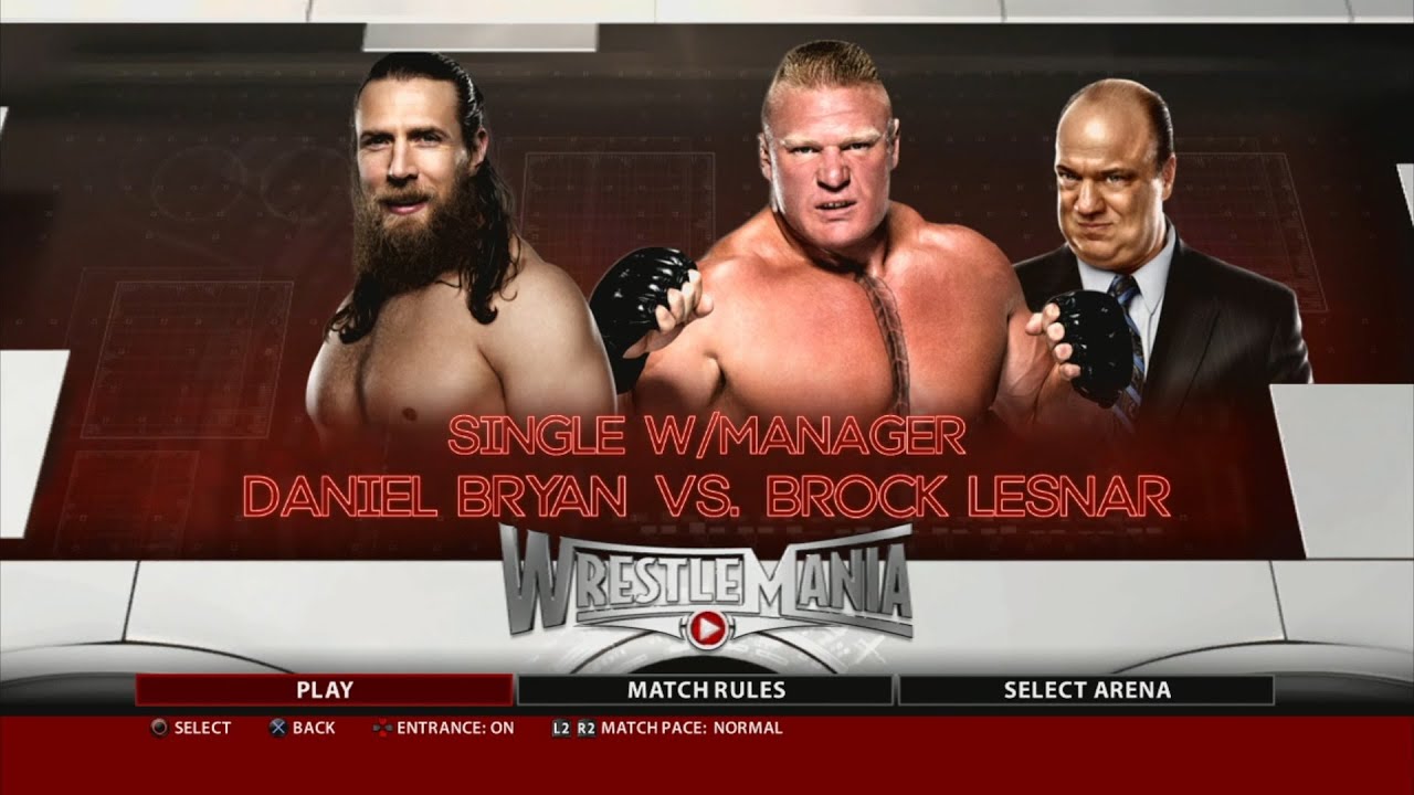 WWE 2K16 PS3 - Daniel Bryan VS Brock Lesnar