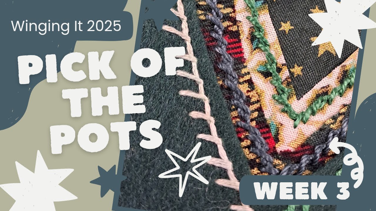 Pick Of The Pots Week 3 | Evergreen - Heart - Twisted Chain Stitch