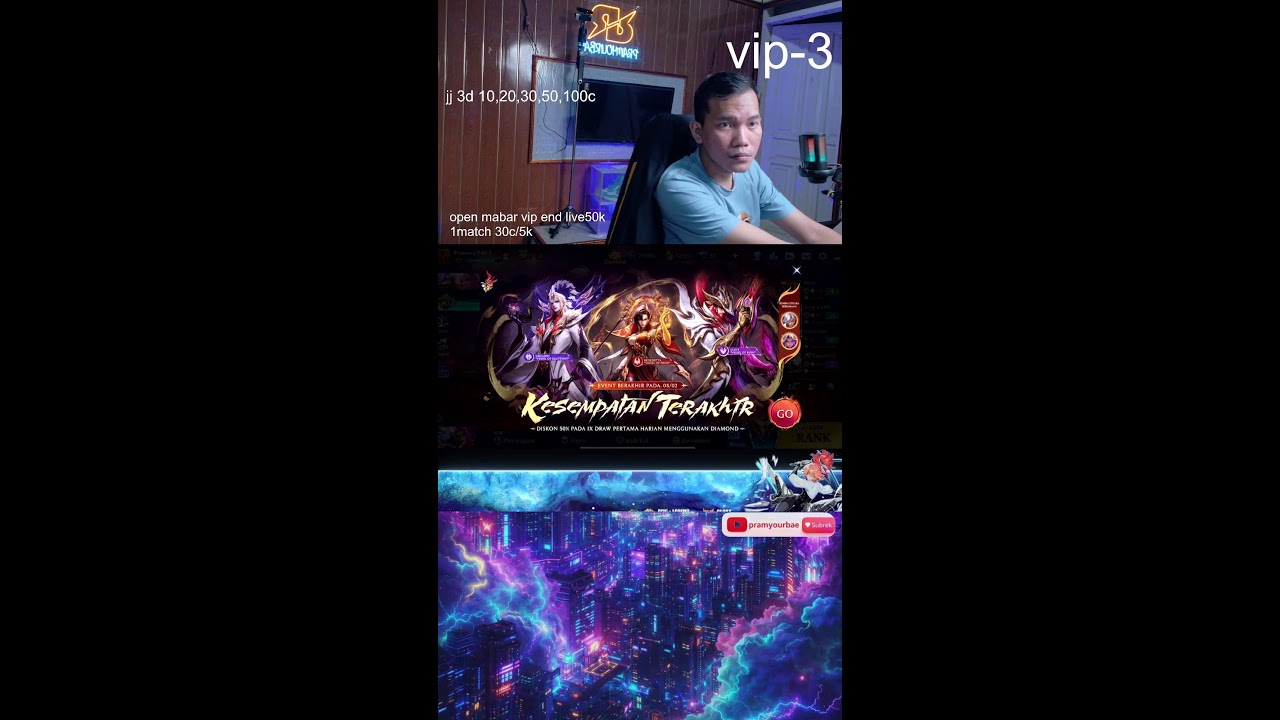🔴Live Mobile legends Open Mabar VIP 02 Feb 2026