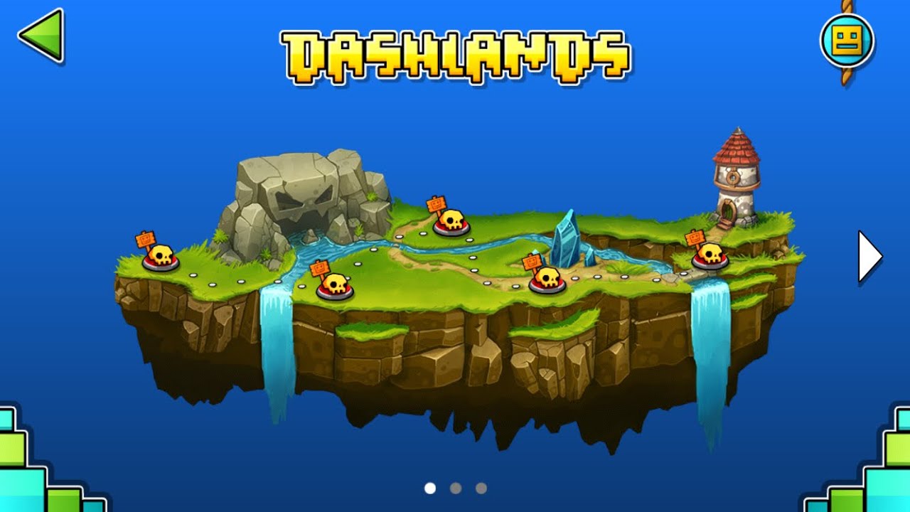 Geometry dash world All Dashland levels Normal and Reverse