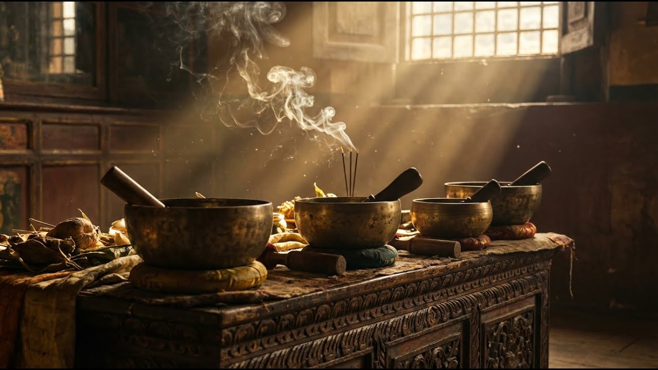 TIBETAN SPIRITUAL HEALING | 3 HOURS of Singing Bowls & Mountain Wind