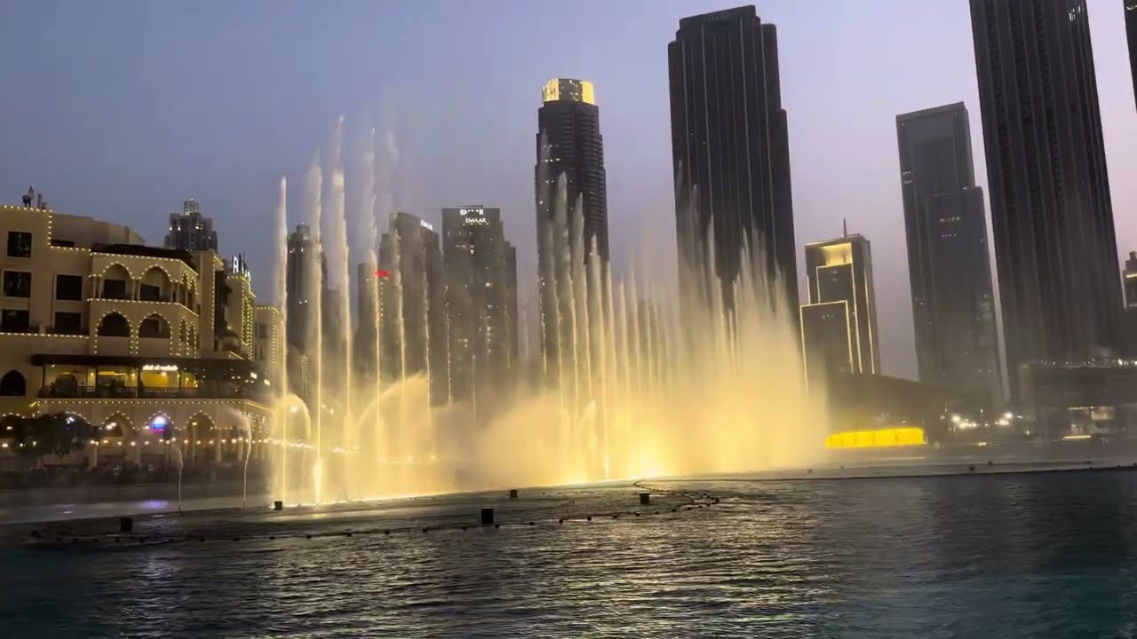 Dubai Water Fountain Water Dance 2023 Dubai Mall